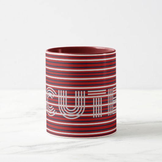 Moderne Monogram Gemêleerde Mok (Midden)