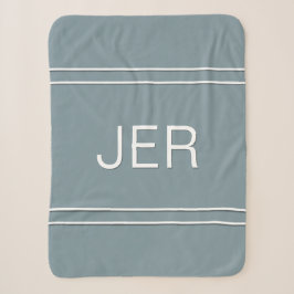 Moderne Monogram Gemerkte Aangepaste Initialen Bla Sherpa Deken