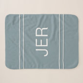 Moderne Monogram Gemerkte Aangepaste Initialen Bla Sherpa Deken (Voorkant (horizontaal))