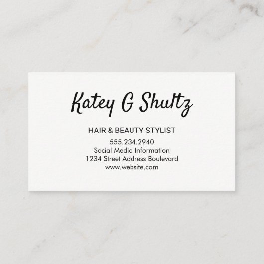 Moderne Monogram Geometrisch Bloemmotief Visitekaartje (Achterkant)