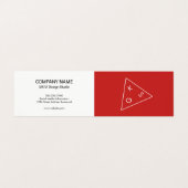 Moderne monogram geometrisch (rood) visitekaartje (Buitenkant ongevouwen)