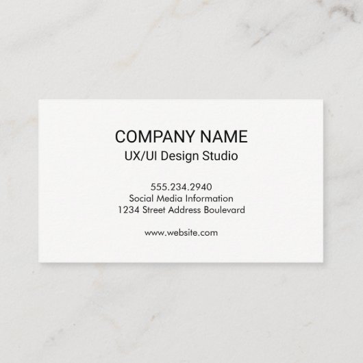 Moderne monogram geometrisch (rood) visitekaartje (Achterkant)