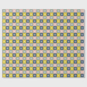 Moderne monogram geometrische kleur blok cadeaupapier (Vlak)