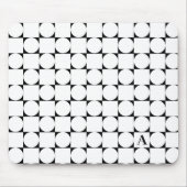 Moderne Monogram Geometrische Trendy Muismat (Voorkant)