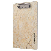 Moderne monogram, gepersonaliseerd marmer en goud klembord (Links)