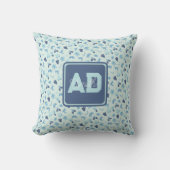 Moderne monogram gepersonaliseerde kussen voor pas (Voorkant)