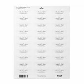 Moderne Monogram Gescriptuurde Huwelijks Retouradr Etiket (Full Sheet)
