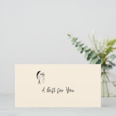 Moderne Monogram Gezicht Art Gift Certificaat (Staand voorkant)