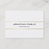 Moderne monogram Gold Striped Design Sjabloon Visitekaartje (Voorkant)