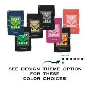 Moderne Monogram Golfer Blauw Groene Sport Ontwerp Golfhanddoek