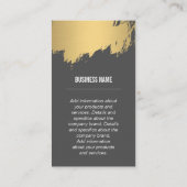 Moderne monogram / goudpenseel visitekaartje (Achterkant)