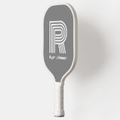 Moderne Monogram Gray Pickleball Paddle (Links)