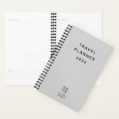 Moderne Monogram Grijze Reis Planner (Display)