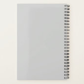 Moderne Monogram Grijze Reis Planner (Achterkant)