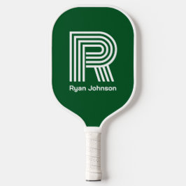 Moderne Monogram Groen Pickleball Paddle