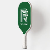 Moderne Monogram Groen Pickleball Paddle (Links)