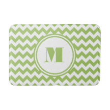 Moderne Monogram Groene Chevron Stripes