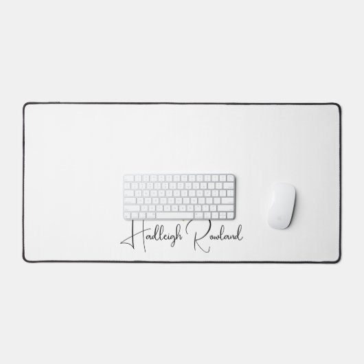 Moderne Monogram Handgeschreven Script Naam  Bureaumat (Keyboard & Muis)