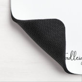 Moderne Monogram Handgeschreven Script Naam Muismat (Hoek)
