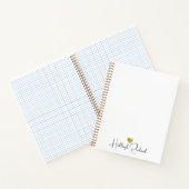 Moderne Monogram Handgeschreven Script Naam Notitieboek (Binnen)