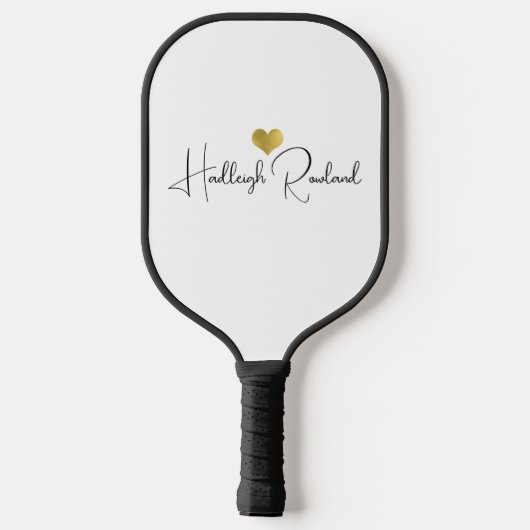 Moderne Monogram Handgeschreven Script Naam Pickleball Paddle (Achterkant)
