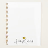 Moderne Monogram Handgeschreven Script Naam Planner (Voorkant)