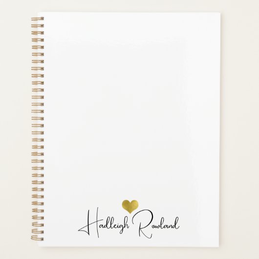 Moderne Monogram Handgeschreven Script Naam Planner (Voorkant)