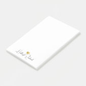 Moderne Monogram Handgeschreven Script Naam Post-it® Notes (Schuin)