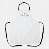 Moderne Monogram Handgeschreven Script Naam Schort (Voorkant)