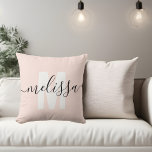 Moderne monogram handschrift Calligrafie-naam Kussen<br><div class="desc">Modern monogram met handschrift kalligrafie naam.</div>
