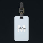 Moderne Monogram handschrift Script Name Simple Bagagelabel<br><div class="desc">Moderne monogram in combinatie met handschrift kalligrafie.</div>