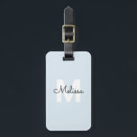 Moderne Monogram handschrift Script Name Simple Bagagelabel<br><div class="desc">Moderne monogram in combinatie met handschrift kalligrafie.</div>