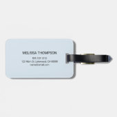 Moderne Monogram handschrift Script Name Simple Bagagelabel (Achterkant horizontaal)