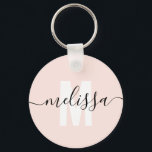 Moderne Monogram handschrift Script Name Simple Sleutelhanger<br><div class="desc">Moderne monogram met handschrift scriptnaam.</div>