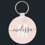 Moderne Monogram handschrift Script Name Simple Sleutelhanger<br><div class="desc">Moderne monogram met handschrift scriptnaam.</div>