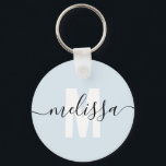 Moderne Monogram handschrift Script Name Simple Sleutelhanger<br><div class="desc">Moderne monogram met handschrift scriptnaam.</div>