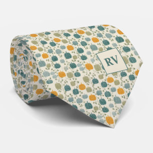 Moderne Monogram Herenpompoen Herfst Stropdas