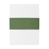 Moderne Monogram Herfst Groene Bruiloft Uitnodigingen Wikkel (Achterkant Voorbeeld)