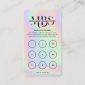 Moderne Monogram Holografische Loyaliteit Kaart Visitekaartje (Voorkant)