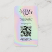 Moderne Monogram Holografische Loyaliteit Kaart Visitekaartje (Achterkant)