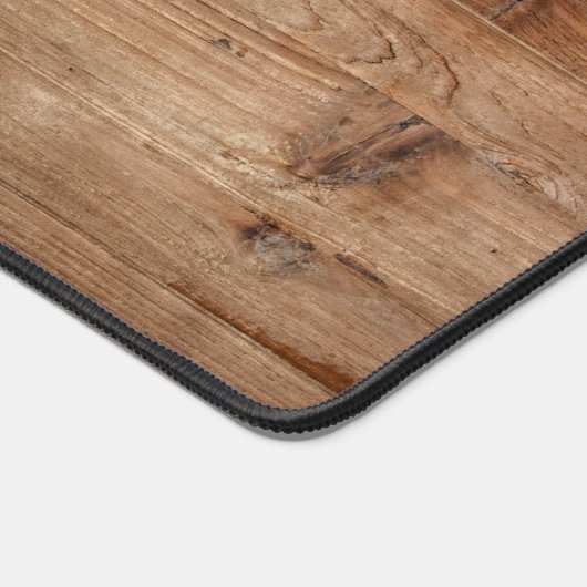 Moderne Monogram Houten Initialen Professioneel Bureaumat (Hoek)