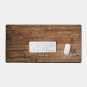 Moderne Monogram Houten Initialen Professioneel Bureaumat (Keyboard & Muis)