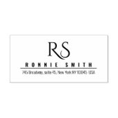 Moderne Monogram Houten Kunststempel Rubberstempel (Afrduk)