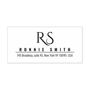 Moderne Monogram Houten Kunststempel Rubberstempel