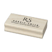 Moderne Monogram Houten Kunststempel Rubberstempel (Stempel)