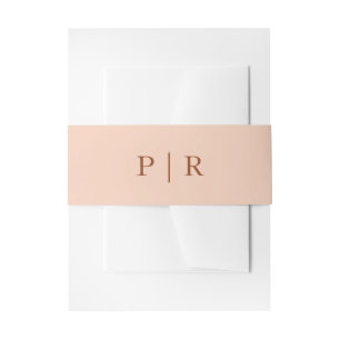Moderne Monogram Huwelijk Elegante Saliegroen Uitnodigingen Wikkel
