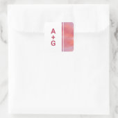 Moderne Monogram Huwelijkssticker Vierkante Sticker (Tas)