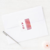 Moderne Monogram Huwelijkssticker Vierkante Sticker (Envelop)