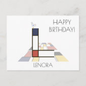 Moderne monogram in kunstzinnige stijl. Letter L Briefkaart (Voorkant)