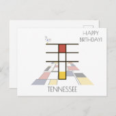 Moderne monogram in kunstzinnige stijl. Letter T Briefkaart (Voorkant / Achterkant)